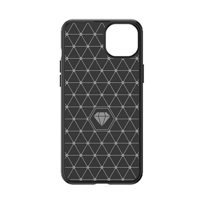 Etui Elastyczne etui wzór karbon do iPhone 15 Plus Carbon Case - niebieskie Case