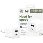 Ładowarka sieciowa empower by            PanzerGlass Turbo 35W USB-C USB-A srebrno-biały