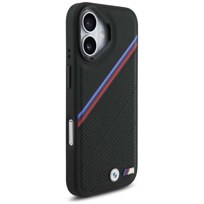 Etui BMW M Tricolor Metal Logo MagSafe   do iPhone 17 czarny