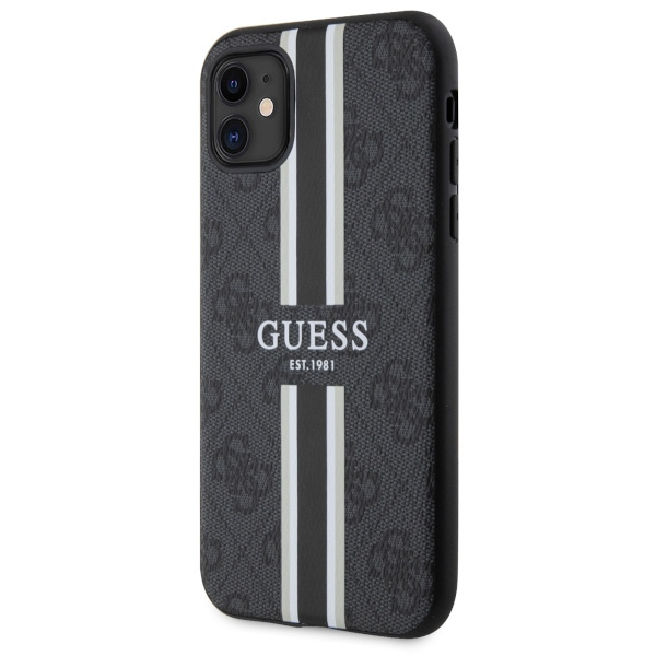 Etui Guess GUHMN61P4RPSK iPhone 11 / Xr czarny/black hardcase 4G Printed Stripes MagSafe Case