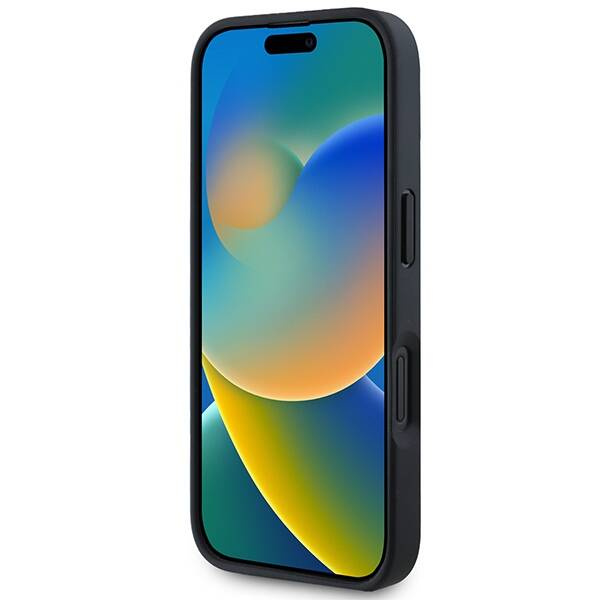 Etui BMW iPhone 16 6.1" czarny/black hardcase M Carbon Tricolor Line MagSafe