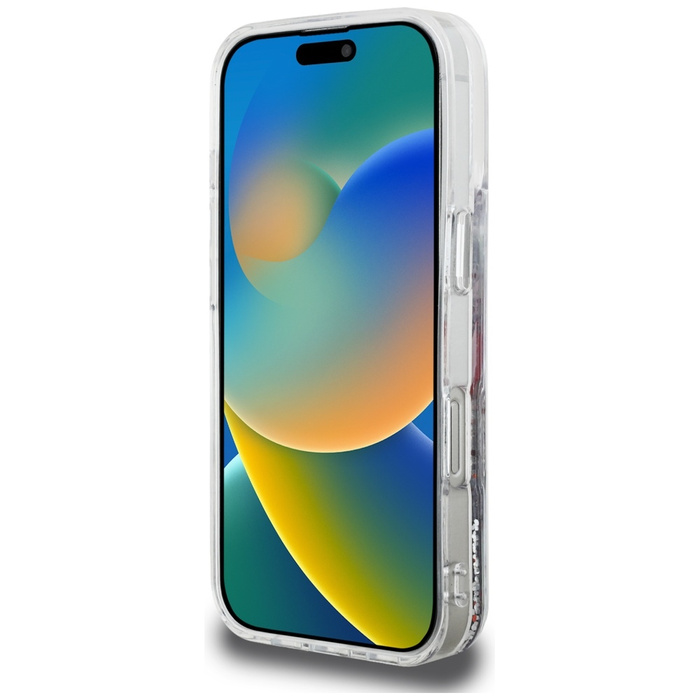 Etui Karl Lagerfeld Liquid Glitter       Choupette Logo do iPhone 16 Pro Max przezroczysty