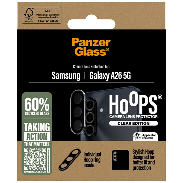 Szkło hartowane na obiektyw PanzerGlass   Hoops Lens Protector do Samsung Galaxy A26 5G przezroczysty