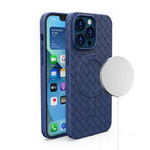 Etui Plecione etui MagSafe Woven Case do iPhone 15 Pro - granatowe Case