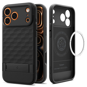 ETUI SPIGEN IPHONE 17 PRO PARALLAX ”S” MAG MAGSAFE MATTE BLACK