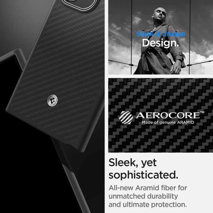 Etui Spigen Enzo Aramid Galaxy S24 Ultra Matte Black Case