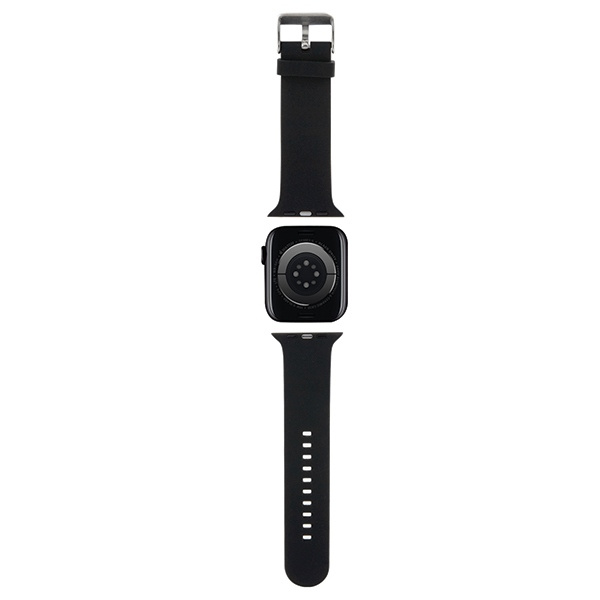 Karl Lagerfeld Pasek KLAWLSLKNK Apple Watch 42/44/45/49mm czarny/black strap 3D Rubber Karl Head 