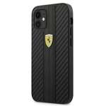 Etui FERRARI Apple iPhone 12 Mini 5,4 On Track PU Carbon FESNECHCP12SBK Czarny Hardcase