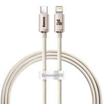 Baseus Crystal Shine Series kabel USB Typ C - Lightning szybkie ładowanie Power Delivery 20W 1,2m różowy (CAJY001304)