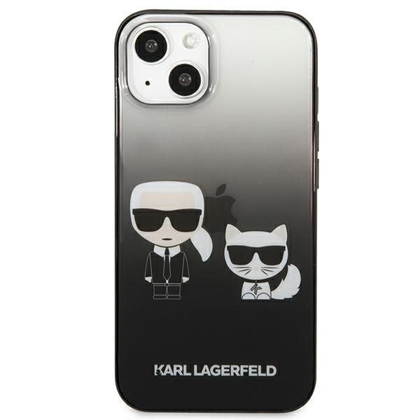 Etui KARL LAGERFELD Apple iPhone 13 Mini Gradient Ikonik Karl & Choupette Czarny Hardcase
