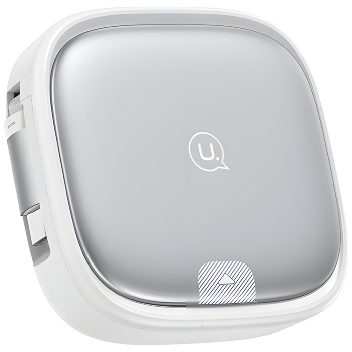 USAMS Kabel rozwijany 3w1 z pudełkiem MicroUSB/USB-C/Lightning 60W srebrny/silver SJ650USB02 (US-SJ650)