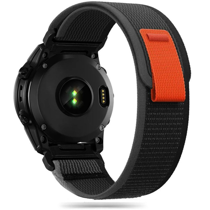 Pasek Tech-protect Nylon Garmin Fenix 5 / 6 / 6 Pro / 7 Black/orange