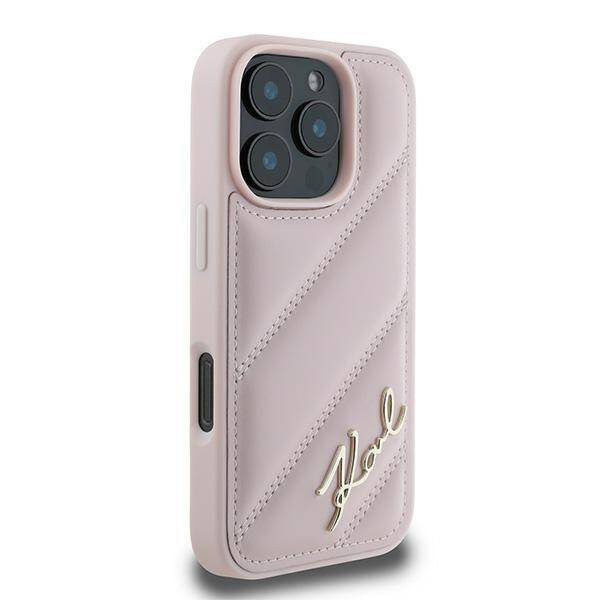 Etui Karl Lagerfeld iPhone 16 Pro Max 6.9" różowy/pink hardcase Quilted Signature