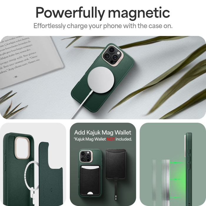 ETUI SPIGEN CYRILL KAJUK MAG MAGSAFE IPHONE 16 PRO FOREST GREEN