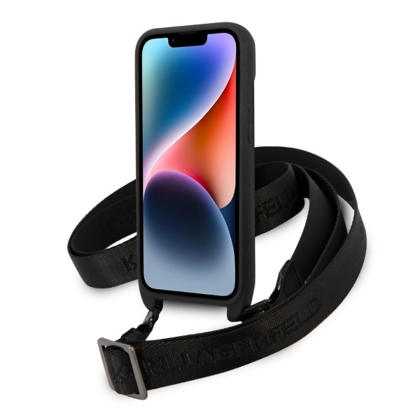 Etui Karl Lagerfeld iPhone 14 Plus 6,7" czarny/black hardcase Monogram Ikonik Patch