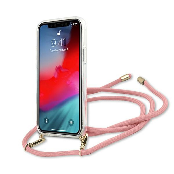 Etui GUESS Apple iPhone 12 Mini Script Vintage Różowy Hardcase