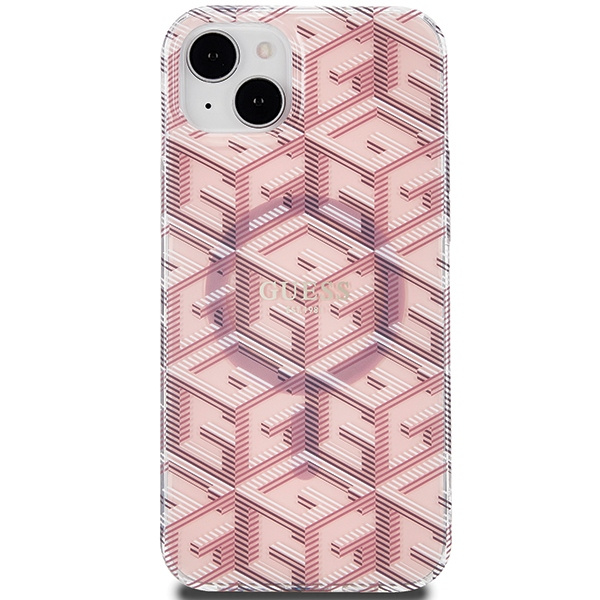 Etui Guess GUHMP15MHGCUSTGP iPhone 15 Plus / 14 Plus 6.7" różowy/pink hardcase IML GCube MagSafe Case