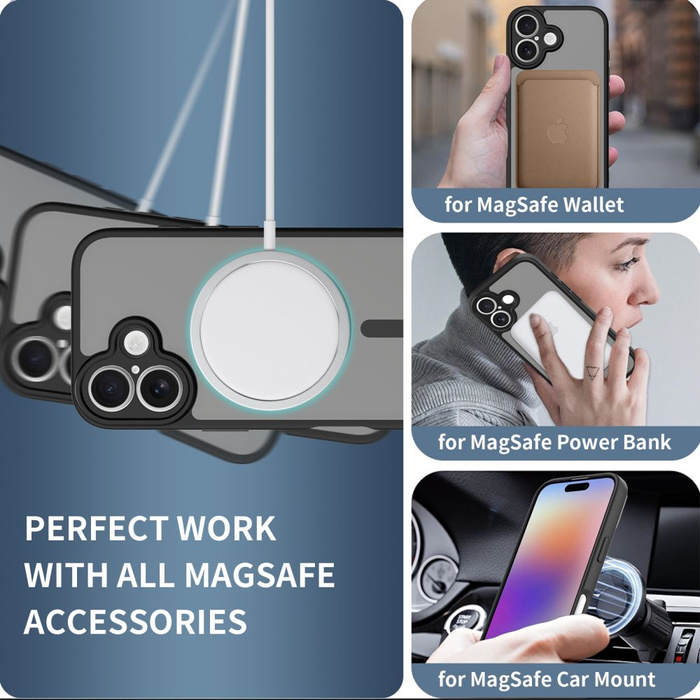 ETUI TECH-PROTECT IPHONE 17 BASICMAG MAGSAFE MATOWE CZARNE