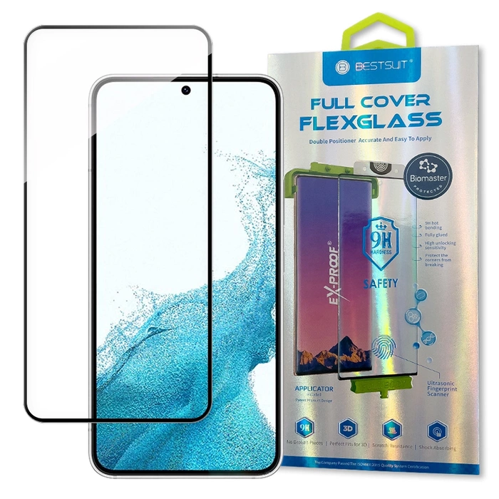 Bestsuit 3D Edge Nano Flexi Glass folia szklana szkło hartowane na cały ekran z ramką Samsung Galaxy S22 przezroczysty