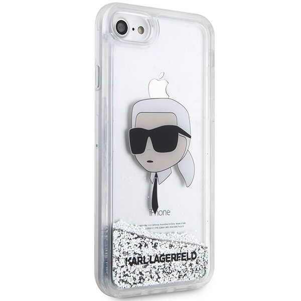 Etui Karl Lagerfeld KLHCI8LNKHCH iPhone 7/8/ SE 2020/2022 srebrny/silver hardcase Glitter Karl Head Case