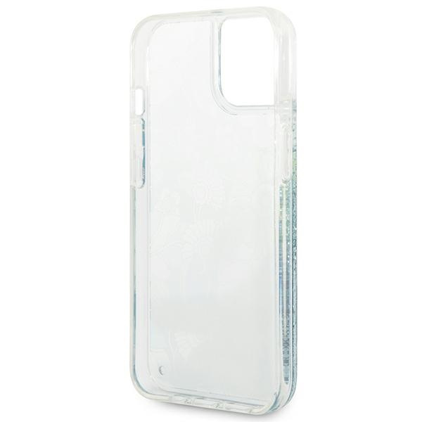 Etui GUESS Apple iPhone 14 Flower Liquid Glitter Zielony Hardcase