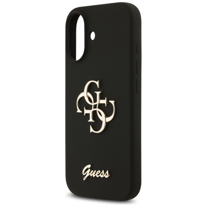 Etui Guess Silicone Big 4G Script do     iPhone 17 czarny