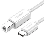 Kabel Ugreen US241 USB-C / USB-B 2.0 do drukarki skanera 1.5 m - biały