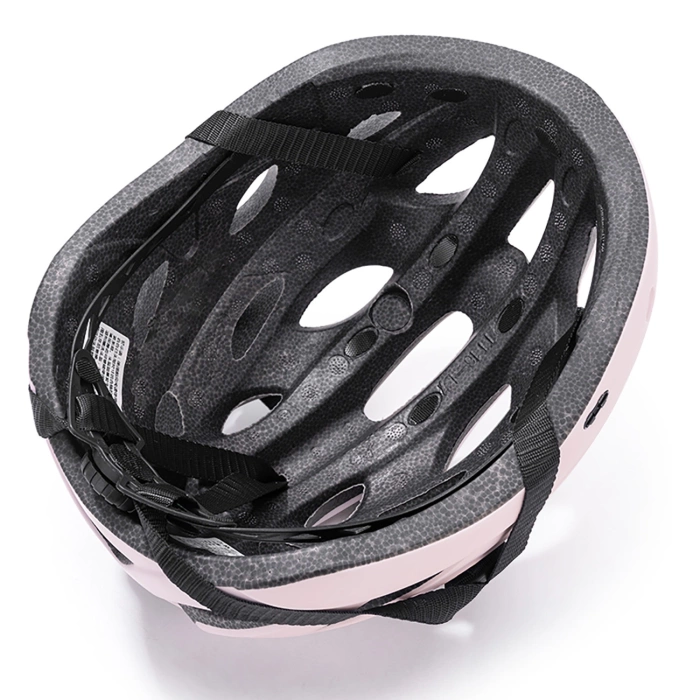 Kask rowerowy Rockbros z szybką, odpinane okulary z ochroną UV, odłączany daszek, unisex - różowy