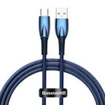 Baseus Glimmer Series kabel do szybkiego ładowania USB-A - USB-C 100W 480Mb/s 1m niebieski