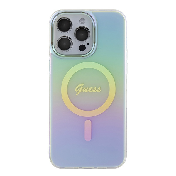 Etui Guess GUHMP15XHITSQ iPhone 15 Pro Max turkusowy/turquoise hardcase IML Iridescent MagSafe Case