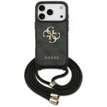 Etui Guess 4G Big Logo Cord Stap         Crossbody do iPhone 17 Pro czarny