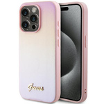 Etui Guess GUHCP14LPSAIRSP iPhone 14 Pro 6.1" różowy/pink hardcase Saffiano Iridescent Script Case