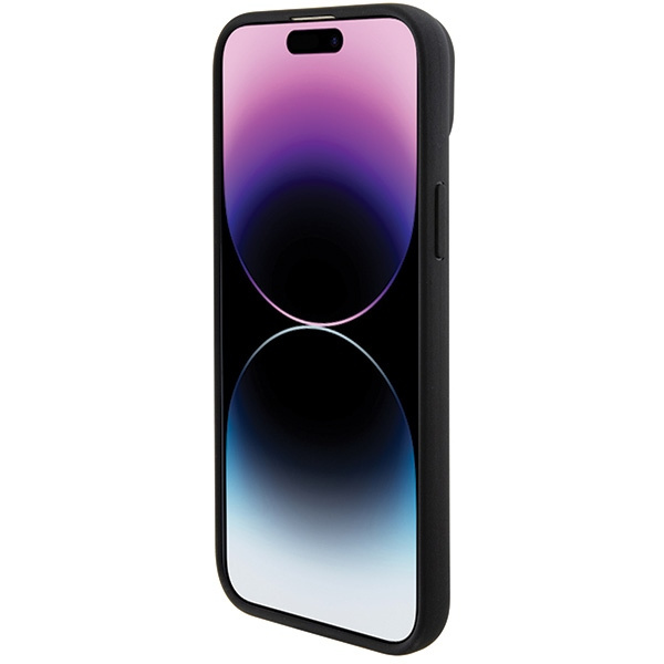 Etui BMW BMHCP15M22PTDK iPhone 15 Plus 6.7" czarny/black Leather Stamp Tricolor Case