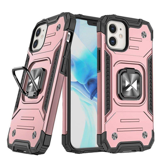 Etui Wozinsky Ring Armor etui iPhone 14 Plus pancerny pokrowiec uchwyt magnetyczny ring złote Case