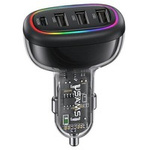 USAMS Ład. sam. 1xUSB-C 3xUSB-A C34 48W 3A+C PD Fast Charge czarny/black CC170CC01 (US-CC170)