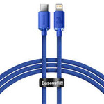 Baseus Crystal Shine Series kabel przewód USB do szybkiego ładowania i transferu danych USB Typ C - Lightning 20W 1,2m niebieska (CAJY000203)