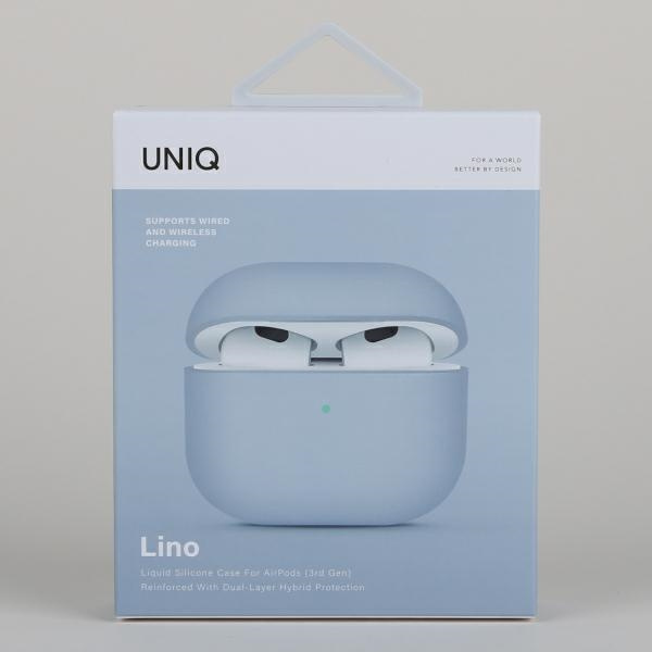 UNIQ etui Lino AirPods 3 gen Silicone błękitny/arctic blue