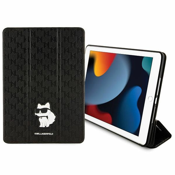 Karl Lagerfeld KLFC10SAKHPCK iPad 10.2" Folio Magnet Allover Cover czarny/black Saffiano Monogram Choupette