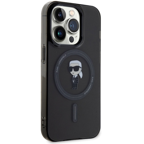 Etui Karl Lagerfeld KLHMP15XHFCKNOK iPhone 15 Pro Max 6.7" czarny/black hardcase IML Ikonik MagSafe Case