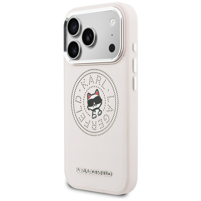 Etui Karl Lagerfeld Point & Choupette    Sketch MagSafe do iPhone 17 Pro różowy