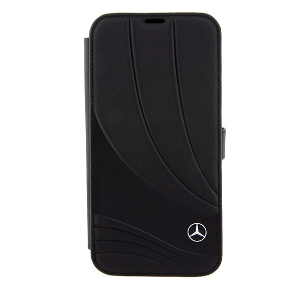 Etui Mercedes MEBKP15L8ROLK iPhone 15 Pro 6.1" czarny/black bookcase Leather Wave Patern Case