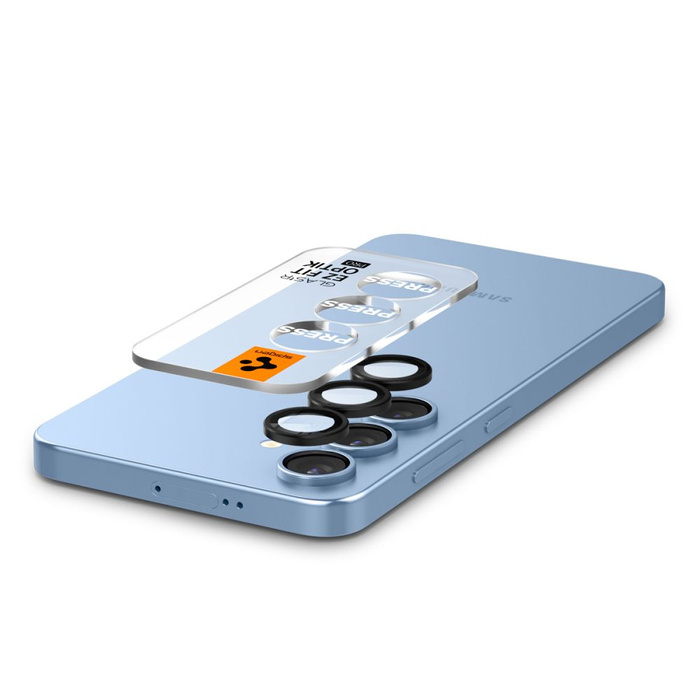 OSŁONA APARATU SPIGEN SAMSUNG GALAXY S25 OPTIK PRO GLAS.TR ”EZ FIT” CAMERA PROTECTOR 2-PACK CZARNA