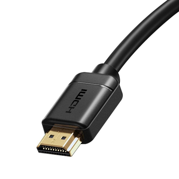 Baseus kabel przewód HDMI 2.0 4K 60 Hz 3D HDR 18 Gbps 1m czarny (CAKGQ-A01)