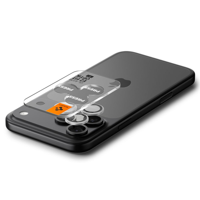OSŁONA APARATU SPIGEN IPHONE 16 PRO / MAX / 17 PRO / MAX OPTIK PRO GLAS.TR ”EZ FIT” CAMERA PROTECTOR 2-PACK SILVER