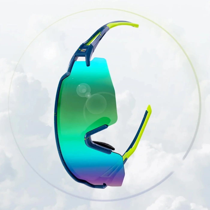 Okulary rowerowe Rockbros polaryzacyjne z ochroną UV i wkładką korekcyjną niebieskie szkła - niebieskie