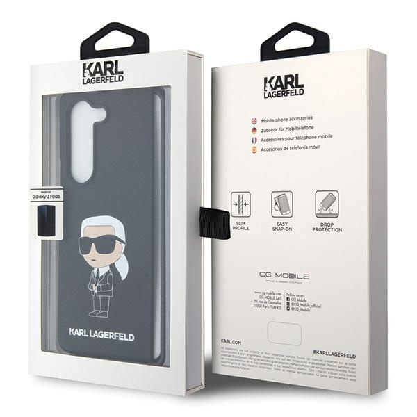 Etui Karl Lagerfeld KLHCZFD5SNIKBCK Galaxy Z Fold 5 hardcase czarny/black Silicone Ikonik
