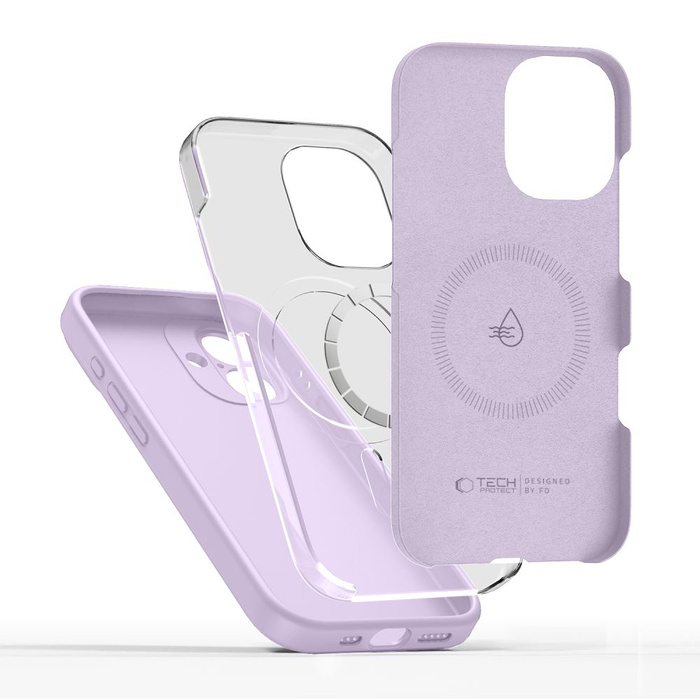 ETUI TECH-PROTECT IPHONE 17 SILICONE MAGSAFE MAUVE
