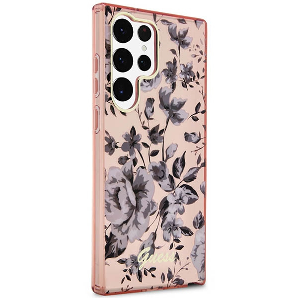 Etui Guess Guhcs23lhcfwsp S23 Ultra S918 Różowy/pink Hardcase Flower Collection Case