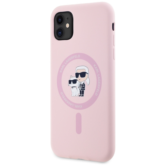 Etui Karl Lagerfeld Silicone             Karl&Choupette MagSafe do iPhone 11 różowy