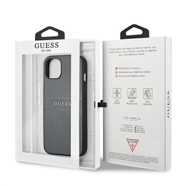 Etui GUESS Apple iPhone 13 Mini Saffiano Strap Szary Case